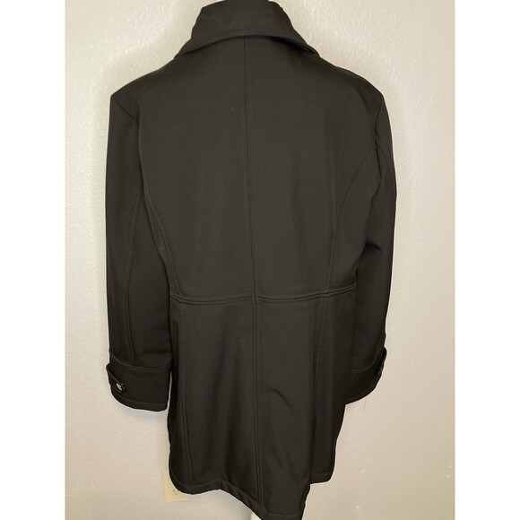 Michael Kors Womens Size XL Black Full-Zip Jacket Pockets Long Sleeve Gold Logo - Picture 7 of 10